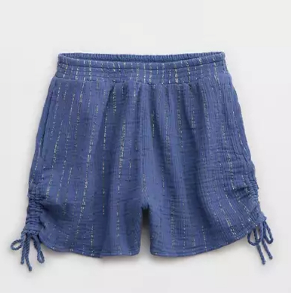 Aerie Gauzy Cinched Shorts